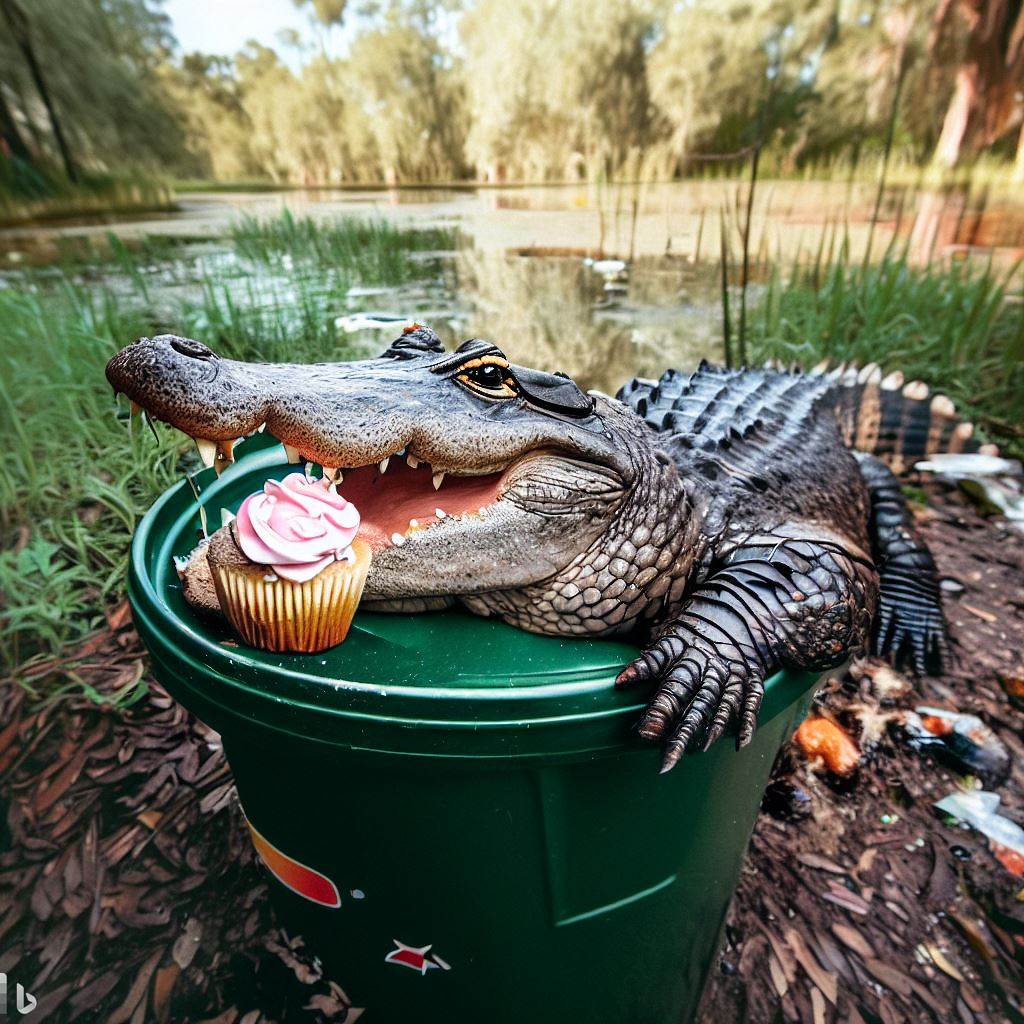 Alligator Cupcake trash can 1.JPG